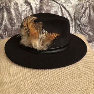 Embellished wool fedora hat!